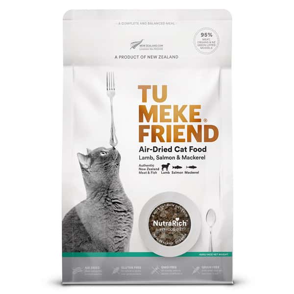 TU MEKE FRIEND 貓糧 超級食品風乾貓糧 羊⾁三⽂⿂鯖⿂ 400g (TMF3291) (圖片1)