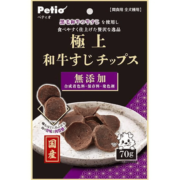 Petio 日本產 狗零食 極上風乾 黑毛和牛筋片 70g (90503306) (圖片1)