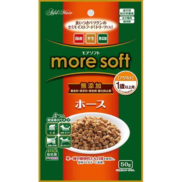 Petio Petio Add Mate moresoft 狗小食 馬肉+野菜粒 50g 50g  正面圖
