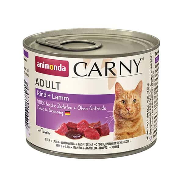Animonda Animonda Carny 無穀物成貓主食罐 牛+羊 200g 200g  正面圖