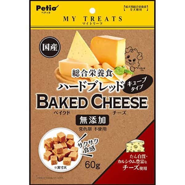 Petio Petio 日本產 狗零食 脆脆麵包烤芝士粒 60g 60g 正面圖