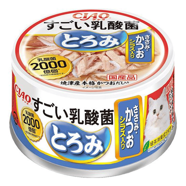 CIAO 貓罐頭 2000億乳酸菌 鰹魚銀魚味 80g (A-197) (圖片1)