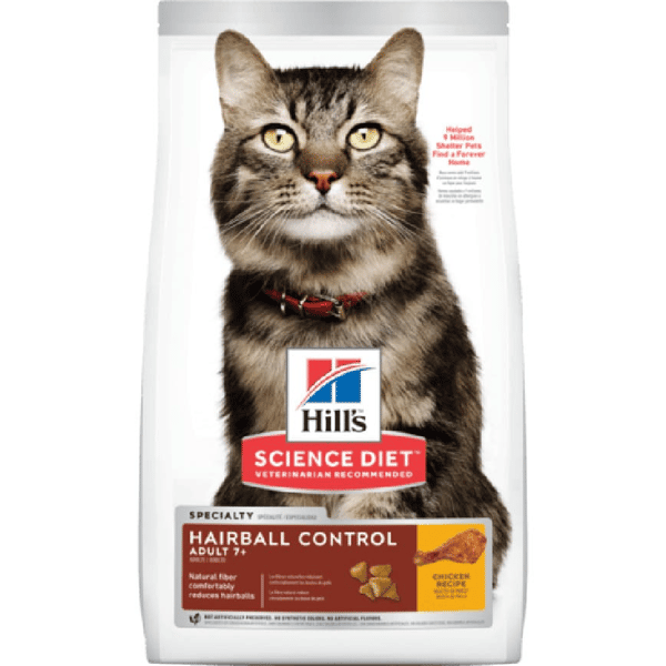 Hills 貓糧 高齡貓去毛球配方 Adult 7+ Hairball Control 3.5lb (7533) (圖片1)