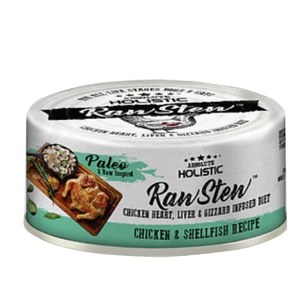 Absolute Absolute Holistic 貓狗罐頭 雞肉+貝類+雞肉精粹 80g 80g  正面圖