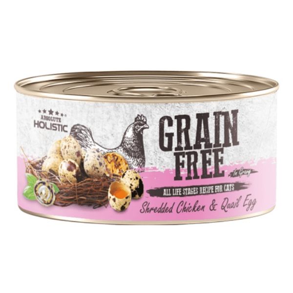 Absolute Holistic 貓罐頭 無穀雞肉+鵪鶉蛋 80g (AH-3962)  (圖片1)