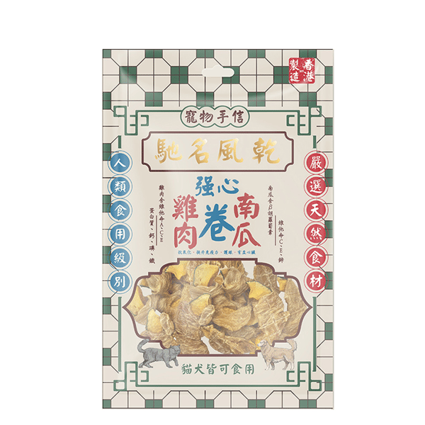 寵物手信 貓犬小食 馳名風乾 雞肉南瓜卷 60g (PS-002)  (圖片1)
