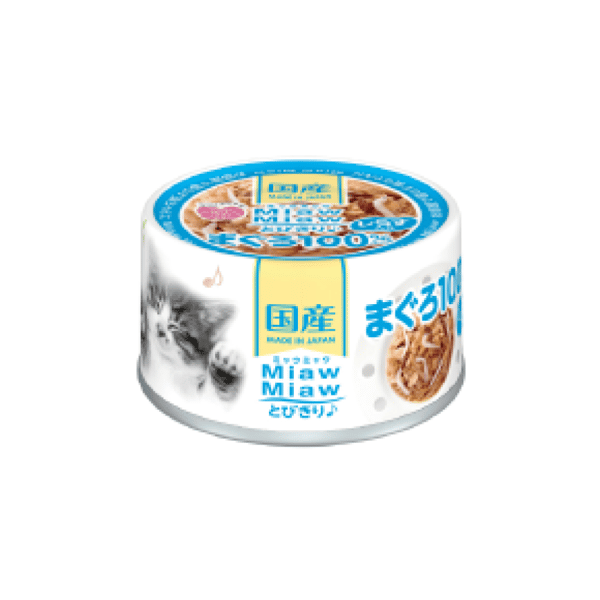 AIXIA 愛喜雅 MiawMiaw 日本產貓罐頭 鮪魚+吻仔魚味 60g (MT-3) (圖片1)