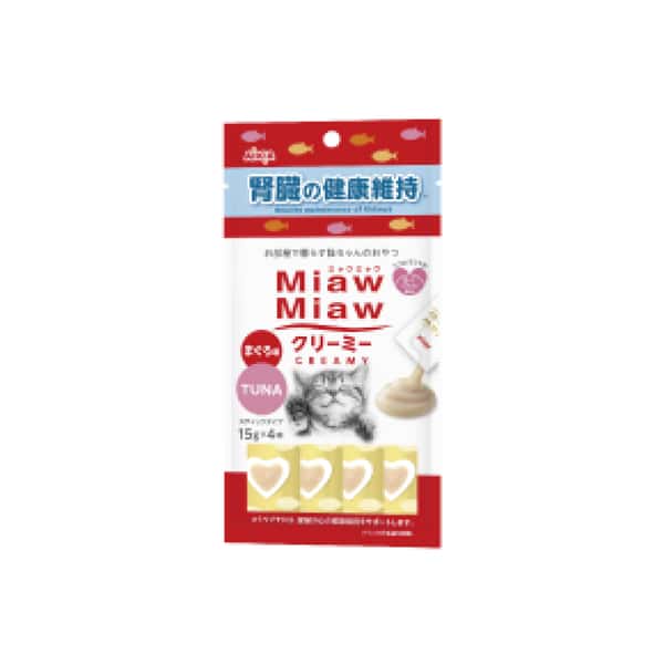 AIXIA AIXIA 愛喜雅 MiawMiaw 貓零食 肉泥餐包 腎臓健康維持 鮪魚味 15g x 4條裝 15g 正面圖