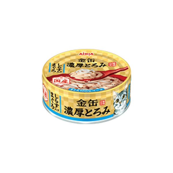 AIXIA 愛喜雅 日本貓罐頭 金缶濃厚系列 鮪魚+吻仔魚味 70g (GNT-3) (圖片1)