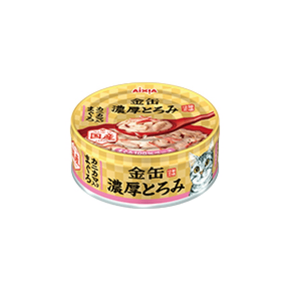 AIXIA 愛喜雅 日本貓罐頭 金缶濃厚系列 鮪魚+蟹棒味 70g (GNT-6) (圖片1)