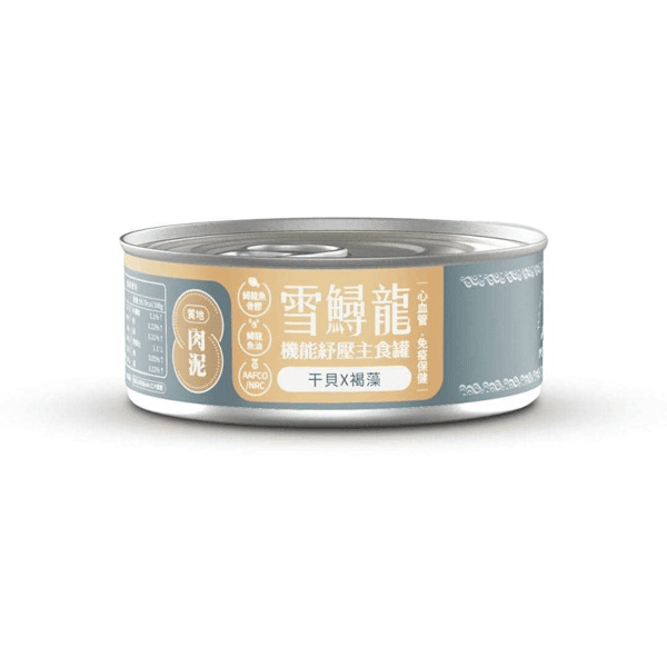 ⽑爪村 雪鱘龍機能紓壓 主食貓罐頭 肉泥系列 ⼲⾙+褐藻 80g (910221) (圖片1)