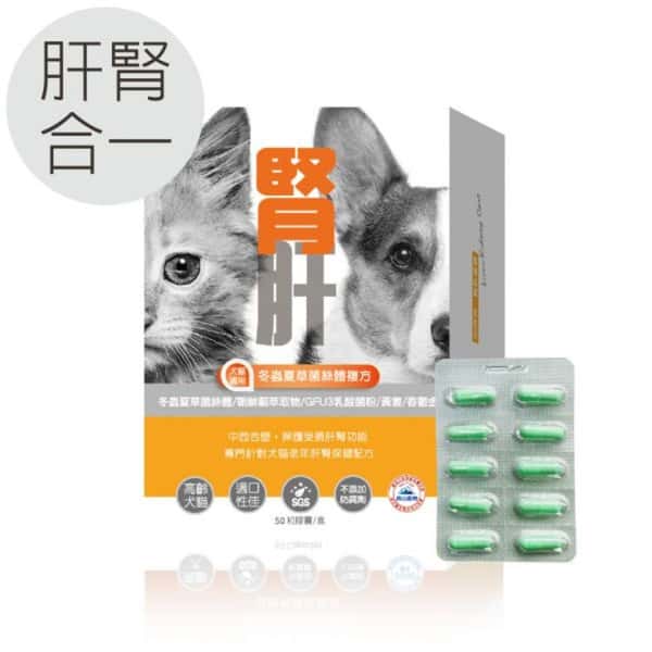 毛孩寶 毛孩寶 腎肝2合1保健膠囊 50粒裝 50粒  正面圖