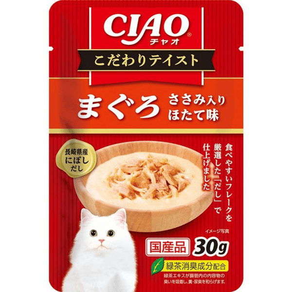 CIAO Cat Snacks Special Taste Tuna with Chicken Fillet and Scallop Flavor 30g (IC-501) (圖片1)