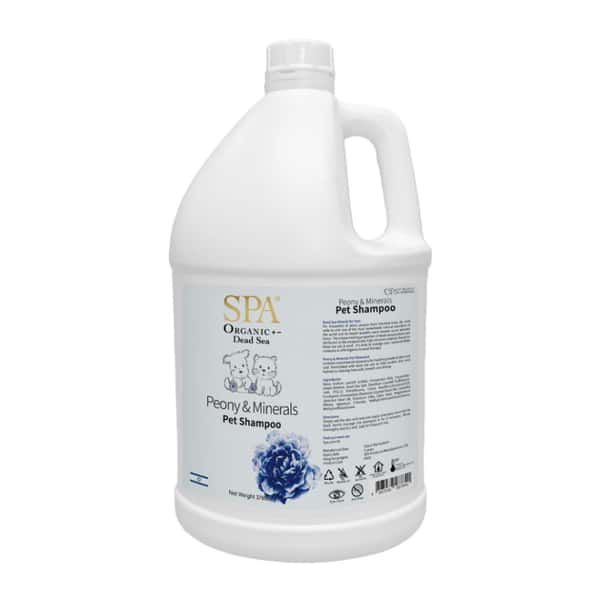 SPA寵物溫泉 SPA寵物溫泉 牡丹死海鹽寵物洗毛液 1gal 加侖裝 1g 貓犬用 正面圖