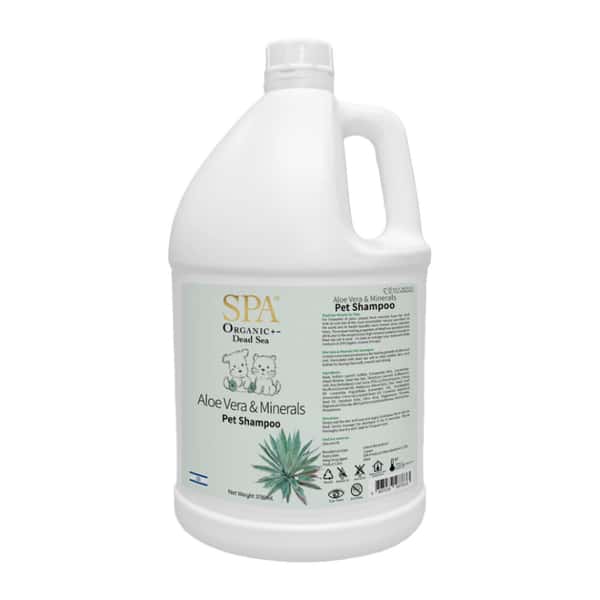 SPA寵物溫泉 SPA寵物溫泉 蘆薈死海鹽寵物洗毛液 1gal 加侖裝 1g 貓犬用 正面圖
