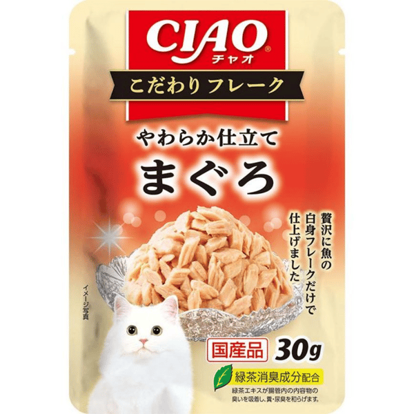 CIAO 貓濕糧 日本 INABA こだわりフレーク 金槍魚味 30g (IC-507) (圖片1)
