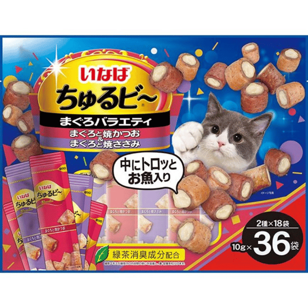 CIAO 貓零食 軟心粒粒零食 金槍魚味 10g×36袋 (QSC-288) (圖片1)