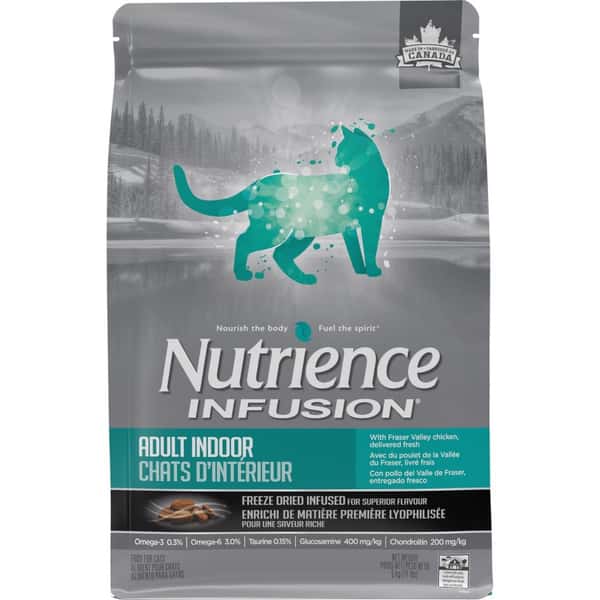 Nutrience Nutrience INFUSION 貓糧 室內貓配方 凍乾內層 鮮雞肉 11lbs 5kg 11lb 正面圖