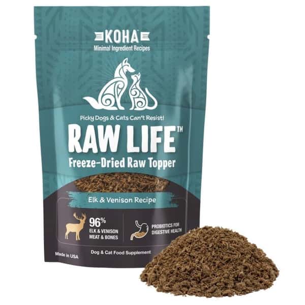 KOHA Raw Life 滋味高凍乾貓狗糧伴 鹿+麋鹿肉配方 8oz (KDFT8EV) (圖片1)