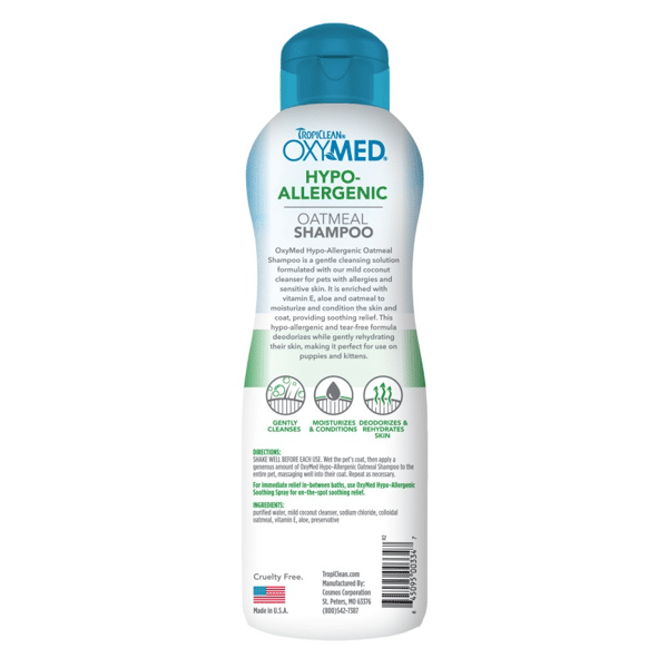 Tropiclean Oxymed 醫學級專業護理系列 溫和抗敏洗毛液 (幼貓犬專用) 355ml (OX0077) (圖片3)