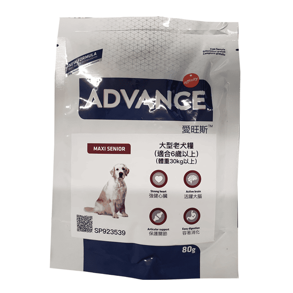 ADVANCE ADVANCE 日常護理 大型老犬糧 試食裝 80g 80g 正面圖