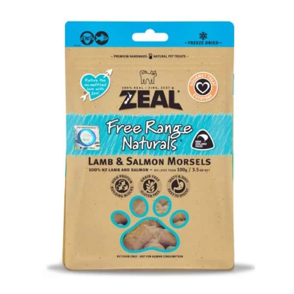 ZEAL 狗糧 紐西蘭無榖物脫水凍乾 羊+三文魚肉 100g (NP038F) (圖片1)