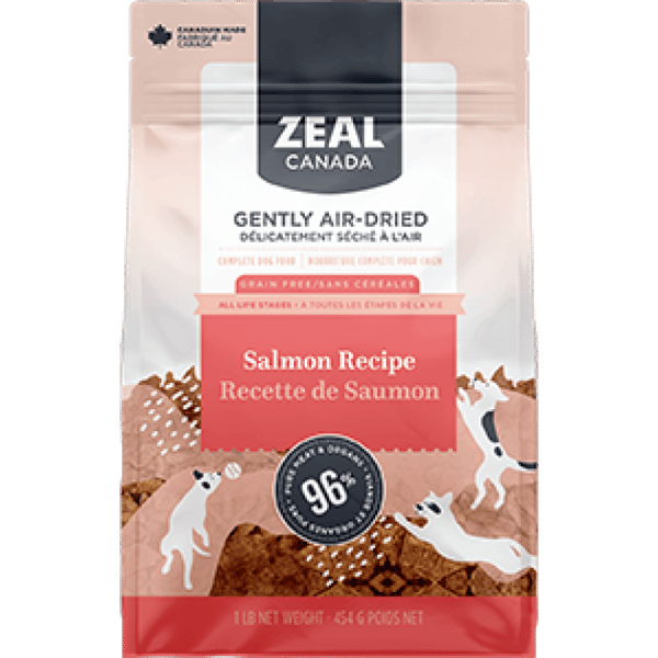 ZEAL ZEAL 狗糧 加拿大無榖物風乾糧 三文魚配方 1lb 1lb 正面圖