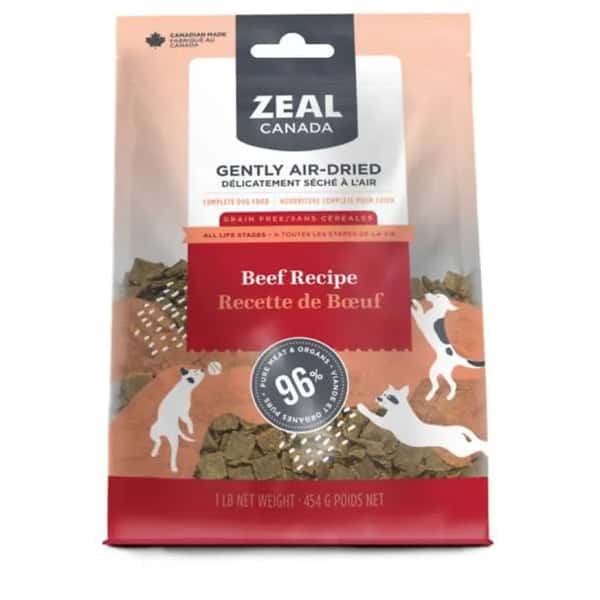ZEAL ZEAL 狗糧 加拿大無榖物風乾+凍乾 糧 牛肉配方 1lb 1lb  正面圖
