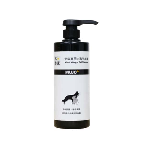 MUJO+ MUJO+ 木酢家 天然清潔抗菌驅蟲洗毛液 經典除臭配方 500ml 500ml 貓犬用 正面圖