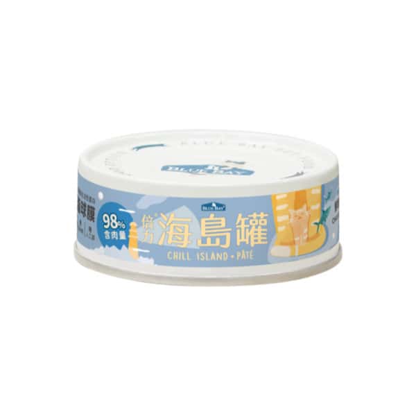 BLUE BLUE BAY 貓罐頭 Chill Island 海島幼貓系列 鮮嫩虱目魚 80g 80g 正面圖