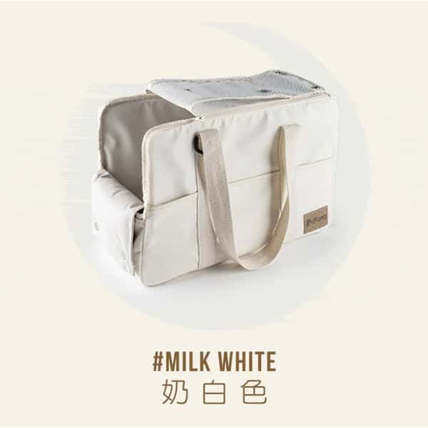 Dfang 寵物外出袋 奶白色 45cmX19cmX29cm (適合6kg以內) (圖片1)