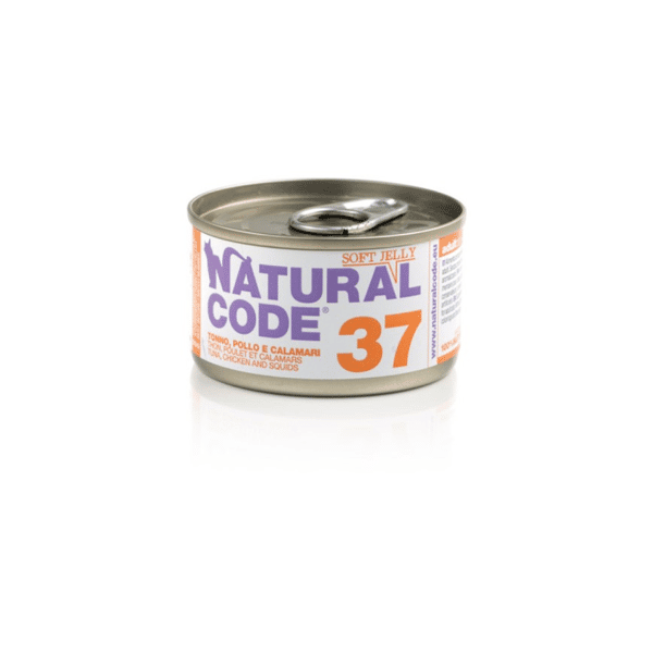 Natural Code 貓罐頭 啫喱系列 ⾦槍⿂ & 雞⾁ & 魷⿂ Tuna & Chicken & Squids in jelly 85g (1137) (圖片1)