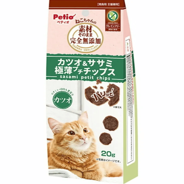 Petio 貓零食 完全無添加 極薄鰹魚&雞柳肉脆片 20g (90603498) (圖片1)