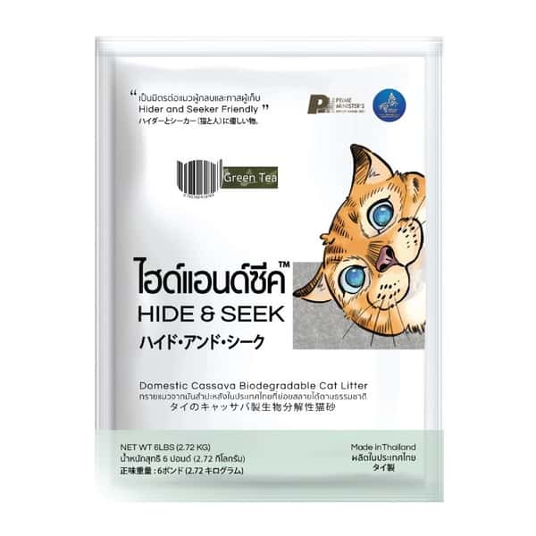 HIDE & SEEK 泰國天然木薯環保生物降解貓砂 綠茶味 6L (圖片1)
