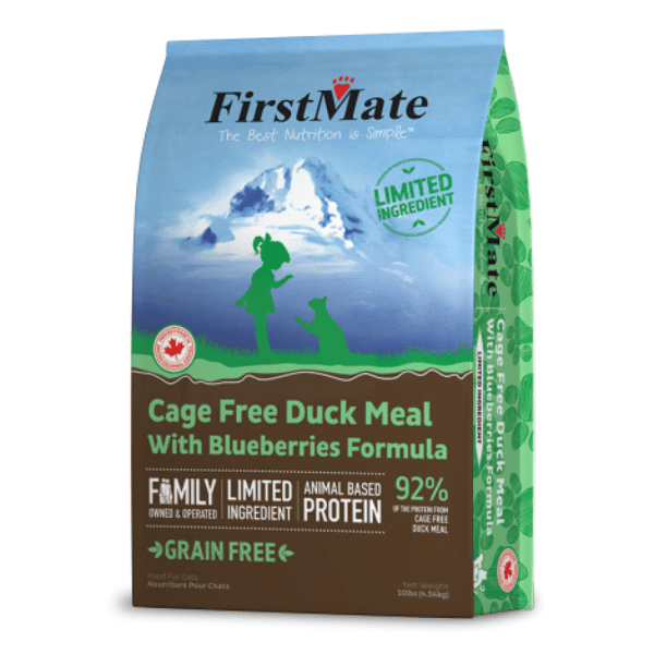 FirstMate 貓糧 無穀物全貓糧 鴨肉+藍莓 4.54kg (10lb) (圖片1)