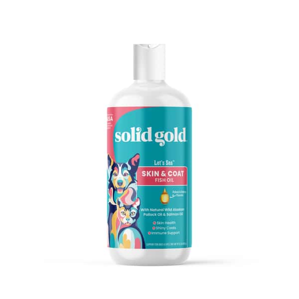 Solid Solid Gold 貓狗天然補給品 Skin & Coat 魚油 16oz 16oz 貓犬用 正面圖