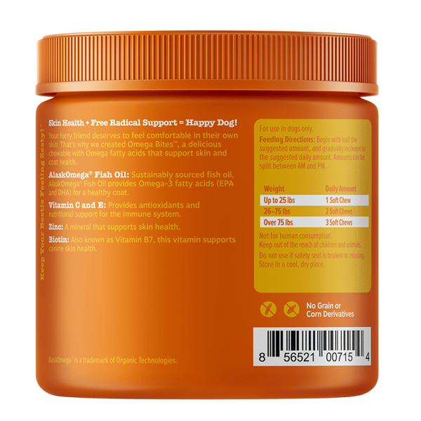 Zesty Paws 皮毛護理 奧米加咀嚼軟粒 OMEGA BITES CHICKEN 90CT JAR (003268) (圖片3)