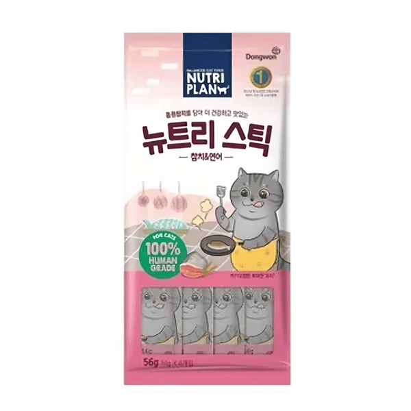 Nutriplan 貓肉泥 營養企劃 韓國肉泥餐包 三文魚及吞拿魚 14g 4本(64804) (FK CIAO) - 限時優惠 (圖片1)