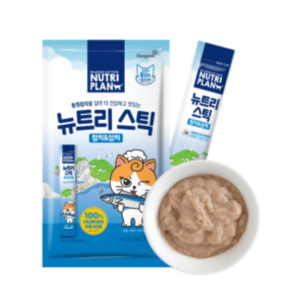 Nutriplan 貓肉泥 營養企劃 韓國肉泥餐包 馬鮫及吞拿魚 14g 5本(64842)(FK CIAO) - 限時優惠 (圖片1)