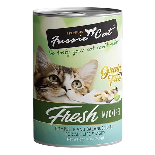 Fussie Fussie Cat 貓罐頭 純鯖魚 400g 400g 正面圖