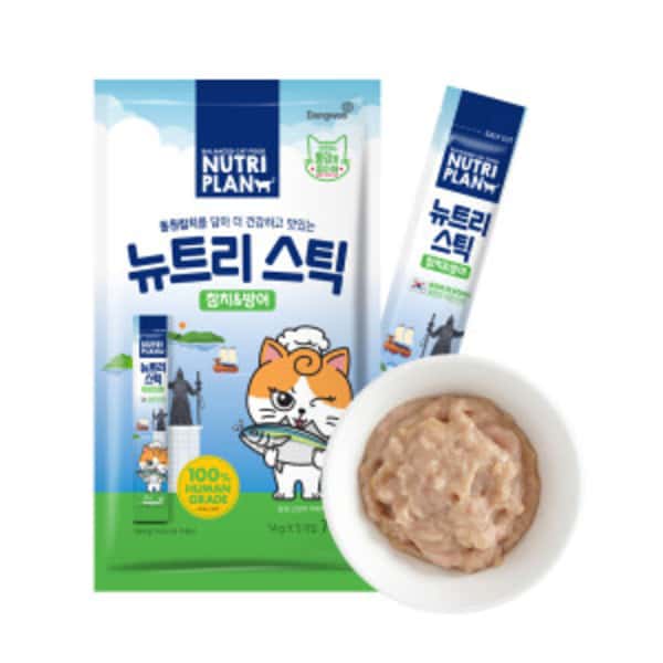 Nutriplan 貓肉泥 營養企劃 韓國肉泥餐包 黃尾鰤及吞拿魚 14g 5本(64843) (FK CIAO) - 限時優惠 (圖片1)
