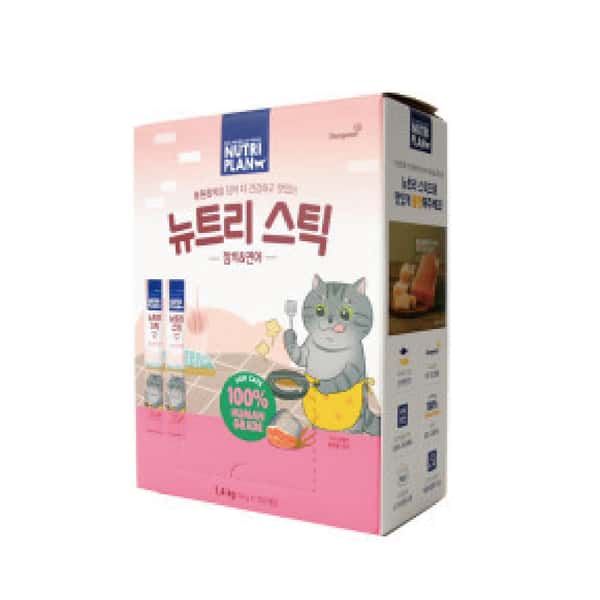 Nutriplan 貓肉泥 營養企劃 韓國肉泥餐包 三文魚及吞拿魚 14g 100本 (64796) (FK CIAO) - 限時優惠 (圖片1)