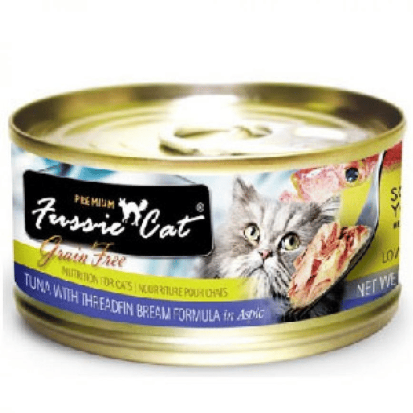 Fussie Cat 貓罐頭 黑鑽 吞拿魚+鯛魚 Tuna with Threadfin Bream Formula in Aspic 80g (紫) (FU-TBC) (圖片1)
