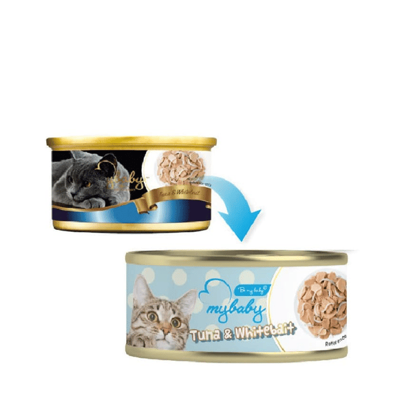 My baby 貓罐頭 吞拿魚及白飯魚 Tuna With Whitebait 85g (藍) (90401380B) (圖片3)