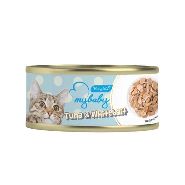 My baby 貓罐頭 吞拿魚及白飯魚 Tuna With Whitebait 85g (藍) (90401380B) (圖片1)