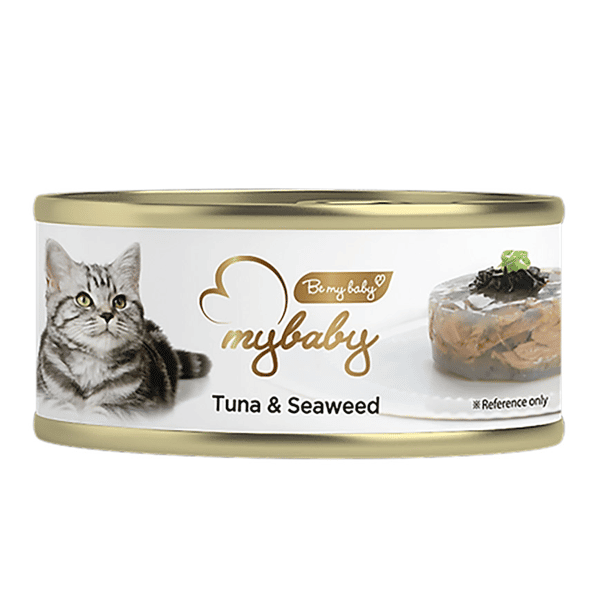 My baby 貓罐頭 吞拿魚及海藻 Tuna with Seaweed 85g (墨綠) (90401402B) (圖片3)
