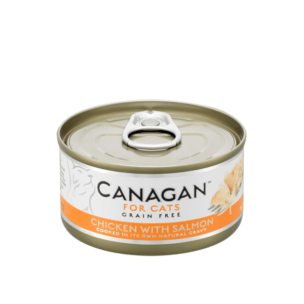 CANAGAN原之選 CANAGAN原之選 貓罐頭 無穀物貓罐頭 雞肉及三文魚 75g 75g 正面圖