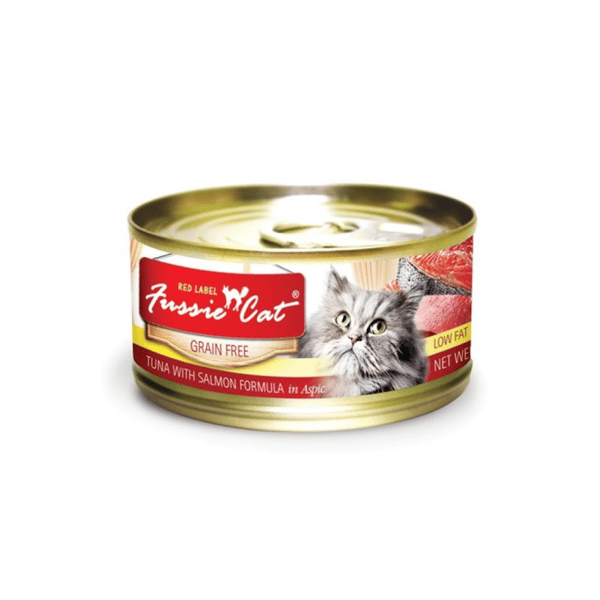 Fussie Cat 貓罐頭 紅鑽 吞拿魚+三文魚 80g (FUR-GRC) (圖片1)