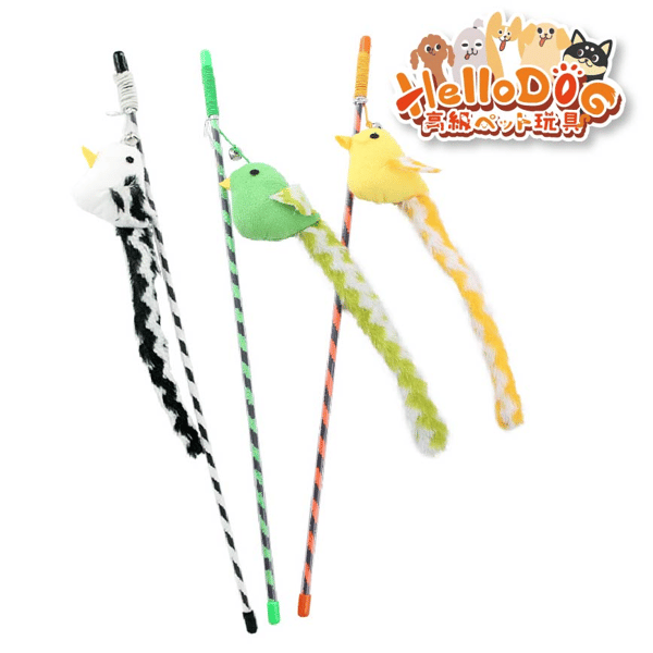 HelloDOG HelloDOG 玩具嚴選 貓貓長尾巴逗貓棒 1件 正面圖