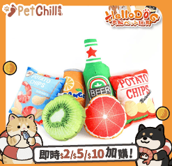 HelloDOG HelloDOG 玩具嚴選 發聲磨牙潔齒水果薯片 1件 正面圖